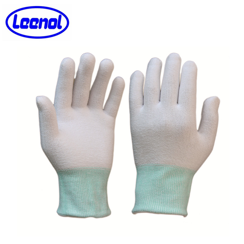 LN-1588005 Nylon Gloves Factory Sales White Industrial Nylon Gloves