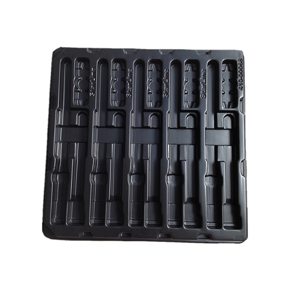 Custom Made Black Plastic ESD Blister Packaging Tray