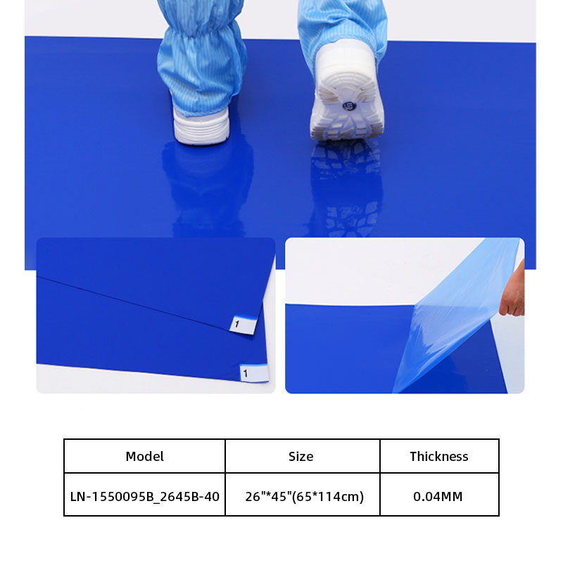LN-1550095B_2645B-40 Clean Room Antibacterial Sticky Mat Disposable Dust Control Sticky Mat