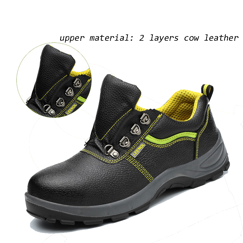 Leenol Industrial Safety Sport Shoes Boots Steel Toe for Men